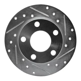 R1 Concepts EDZ-73009R Brake Rotor Drilled and Slotted Silver